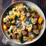 Indulge in Creamy Roasted Butternut Squash Pasta with Sausage 23 Creamy Roasted Butternut Squash Pasta with Sausage and Spinach