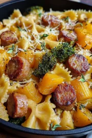 Delicious Autumn Sausage Pasta Squash - Easy to Cook! 🍁🍝