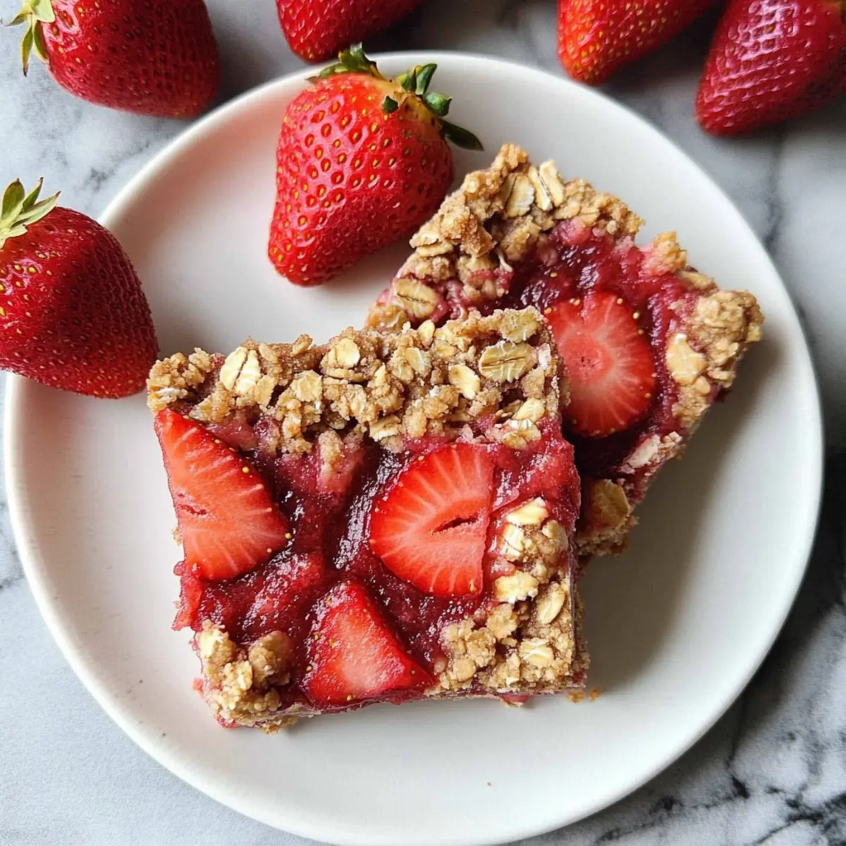 Deliciously Healthy Strawberry Oatmeal Bars (Vegan + Gluten Free) 1